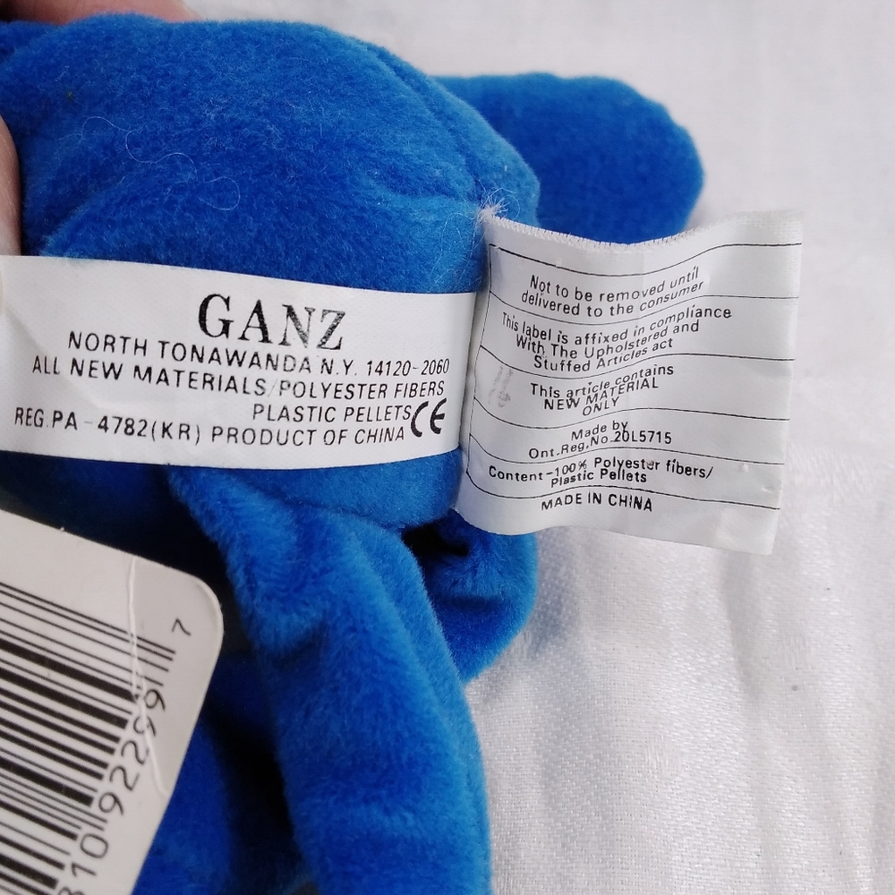 Ganz LUV BUGS Blue Plush TOY Beanie Stuffed Bug 1996 10" - Picture 10 of 12